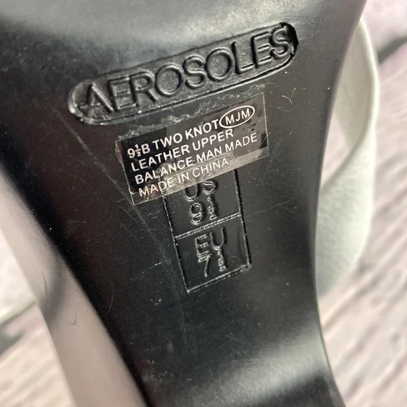 A2 by AEROSOLES White & Black Leather Slip On Comfy Heels - Picture 13 of 17